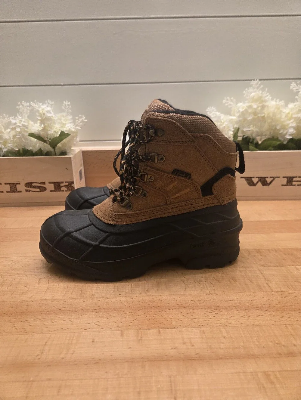 Kamik Men's Fargo 2 Waterproof Winter Boots Tan/Brown Suede Size 7